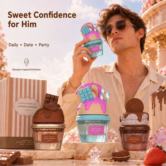 Parfum à la crème glacée crémeuse – Coffret cadeau parfumé sucré, 75 ml. Un parfum du Moyen-Orient pour femmes, fragrance arabe 1