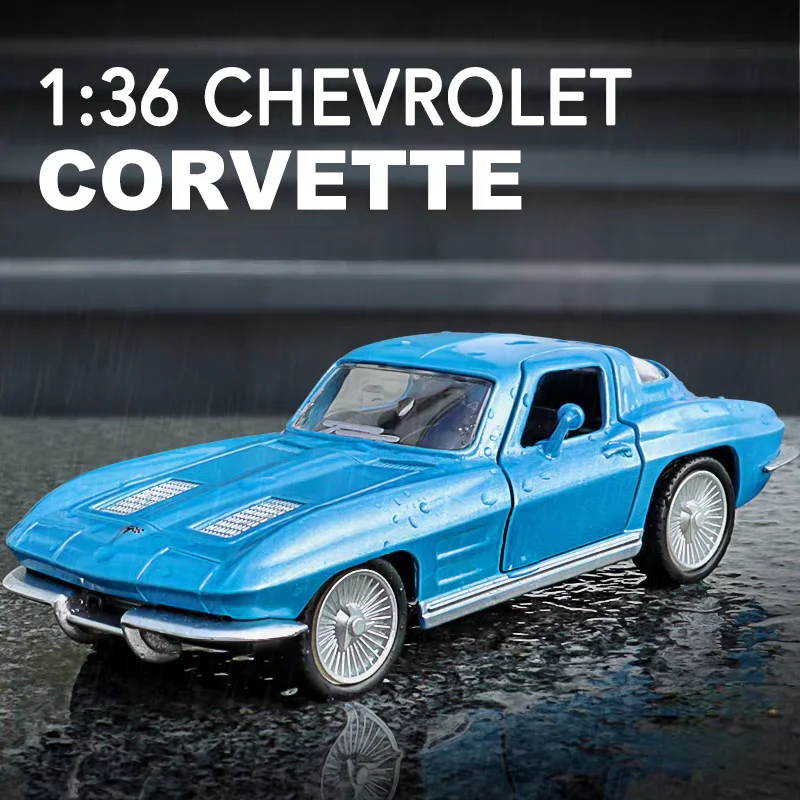 Chevrolet Corvette C2 1963 Retro Supercar Simulation Diecast & Toy