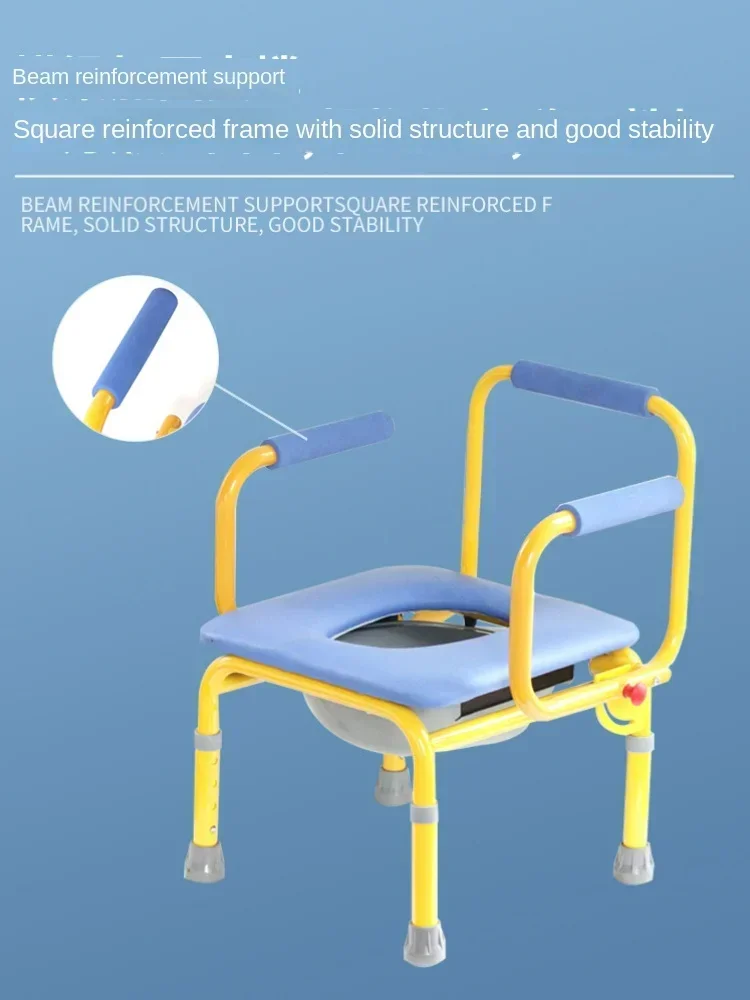 Children's Commode Chair, Adjustable Mobile Toilet,Multipurpose Shower Chair,Anti-Slip Armrest Potty Kids, Toddler Safety Potty. 5