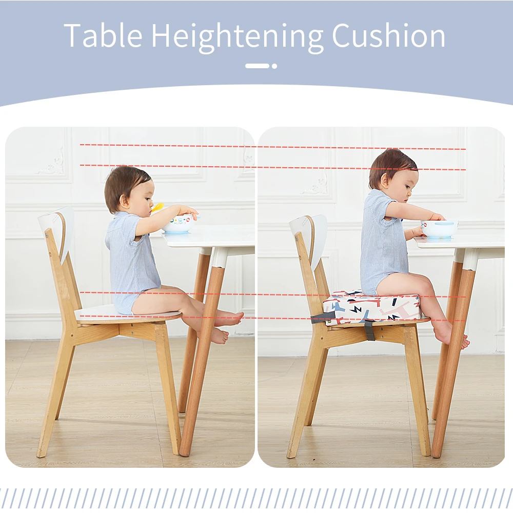 INSULAR Children Increased Chair Pad Multifunction Anti-Skid Increase Seat Baby Dining Cushion Adjustable Chair Booster Cushion