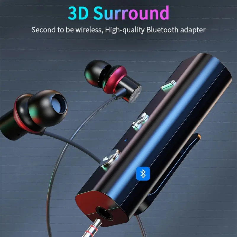 Bluetooth Adapter Bluetooth Audio Receiver Audio Adapter Bluetooth Aux Adaptor Essager Bluetooth 5.0 Receiver For 3.5mm Jack Earphone Wireless Adapter Bluetooth Aux Audio Music Transmitter For Headphone