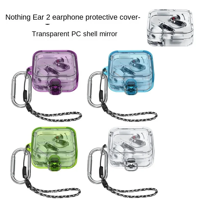 

Protective Case for Nothing Ear 2 Earphone Protection Case Transparent PC Case Mirror Shell Minimalist Fashion Cover Accesspry