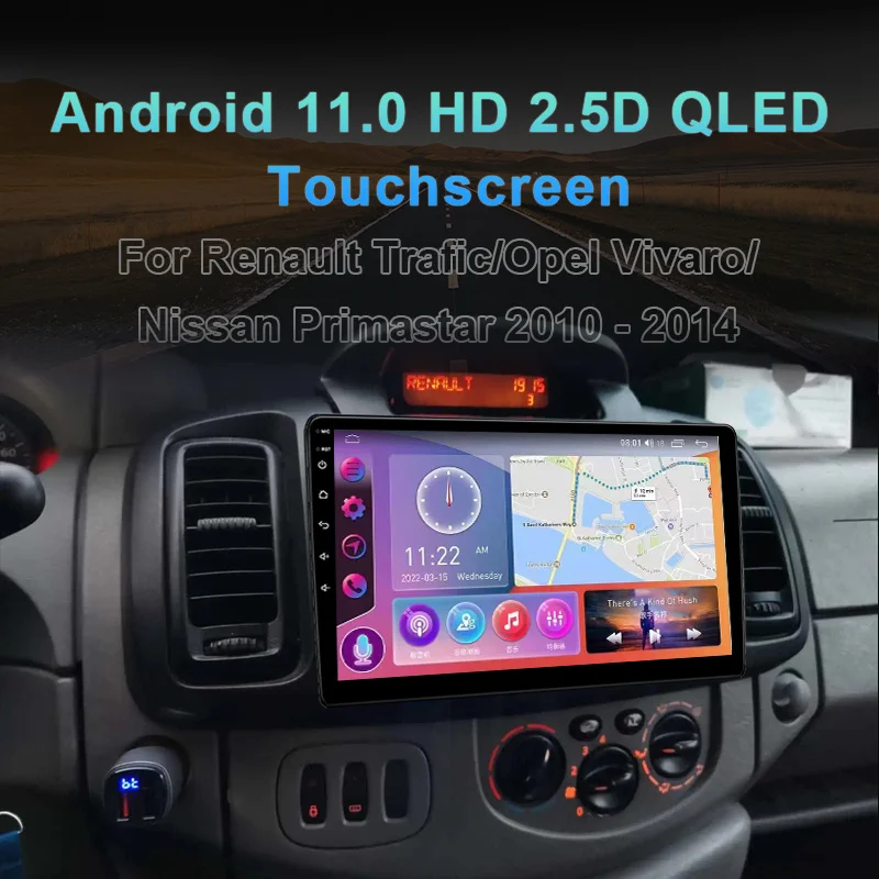 QSZN Wireless CarPlay Android Auto Radio For Renault Trafic Opel Vivaro  Nissan Primastar 2010 - 2014 Car Multimedia Video Player