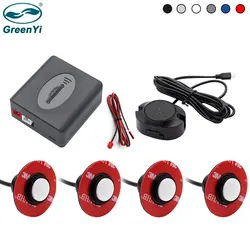 6 - Color Car Parking Sensor Kit with 4 - Sensor Reverse Radar & Sound Alarm System, DC 12V (Gray Sensors)