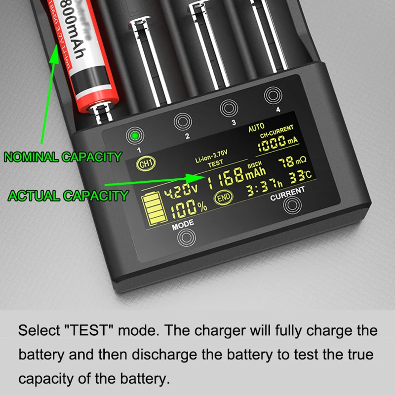 battery charger Liitokala Lii-500 lii-600 LCD Charging 18650 3.7V 18350 18500 16340 25500 14500 26650 1.2V AA AAA NiMH Battery