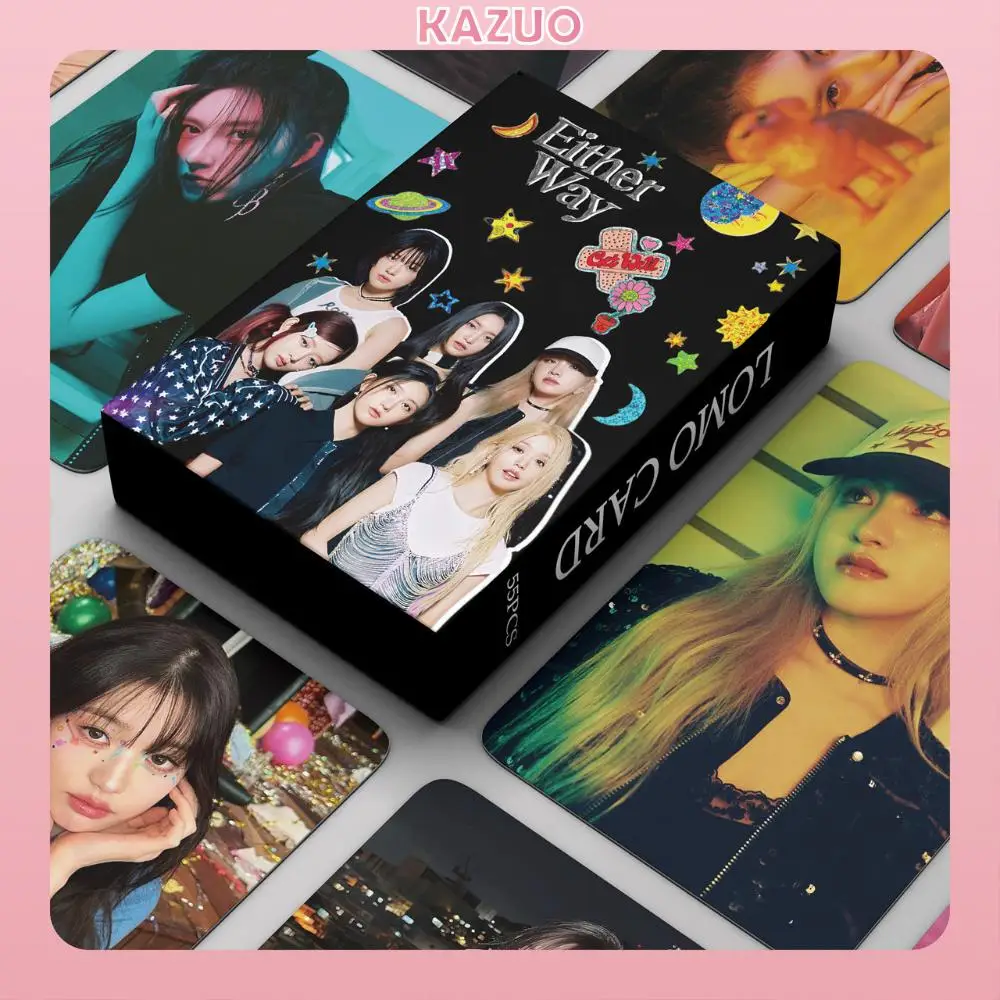 

KAZUO 55 Pcs IVE Either Way Album Lomo Card Kpop Photocards Postcards Series