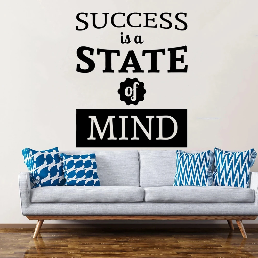 

Success Is A State Of Mind Quotes Wall Decals Vinyl Teamwork Motivational Stickers For Office Livingroom Decor Murals HJ1232