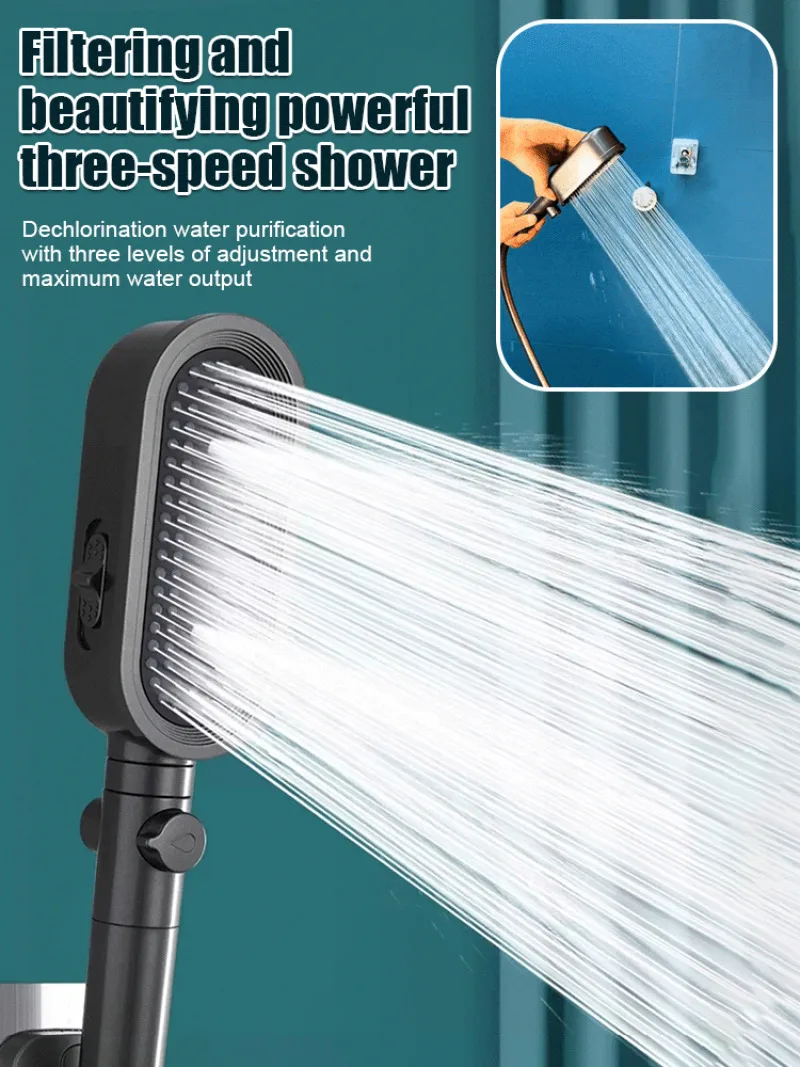 Home shower set, pressurized shower lotus head