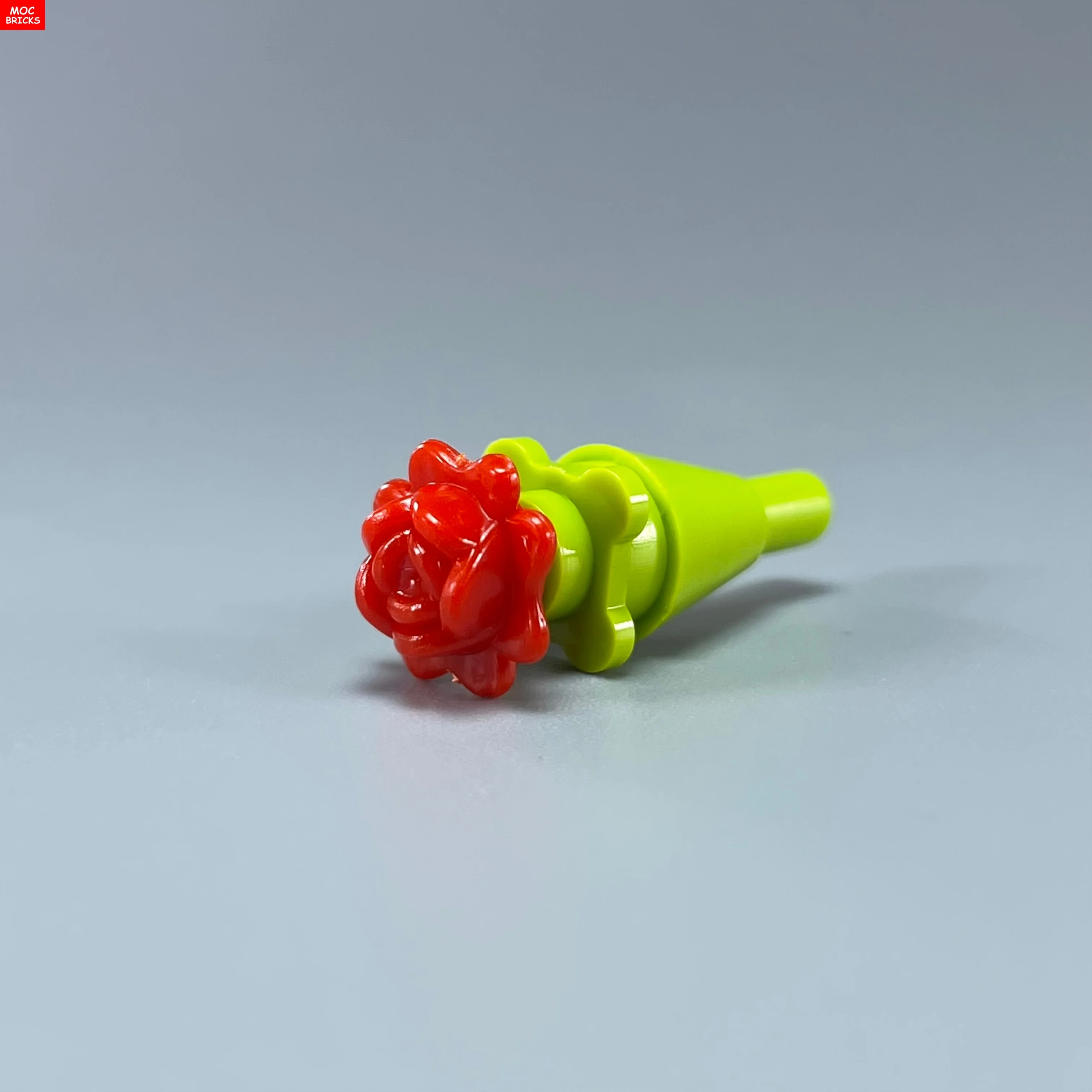 MOC 브릭스 손에 장미를 들고 있는 4cm 피규어 빨강 노랑 분홍색 장미 꽃 단일 꽃 블록 액세서리 어린이 장난감