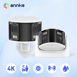 Умный дом ANNKE, 180°, 8 МП, DUO, POE, двойной объектив, широкий обзор, уличная видеокамера POE, 4K AI, обнаружение человека, 8 МП камера видеонаблюдения