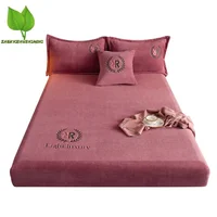 Winter Plush Elastic Fitted Sheet Couple Double Bedspread on The Bed Linen Mattress Pad Cover 90 150 180x200 Warm Deep Pocket 1