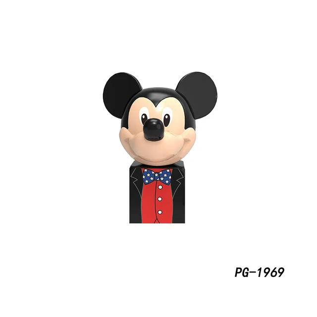 Disney Mini Action Toys Figures Building Blocks Cartoon Toy Story Mickey Mouse Winnie The Pooh Frozen Stitch Donald Duck Bricks PG1969
