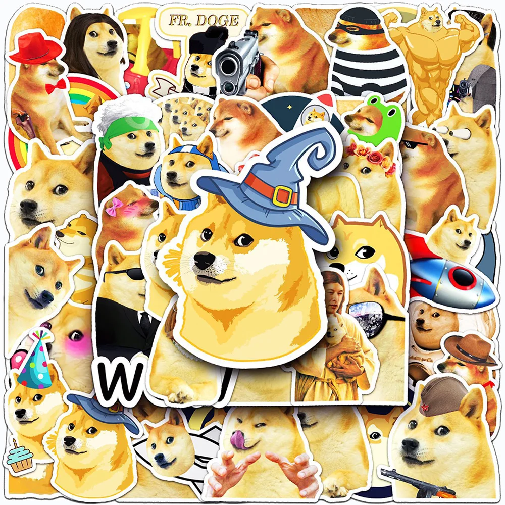 

10/30/50pcs Funny Meme Stickers for Laptop Phone Case Scrapbooking Car Graffiti Vinyl Decals Cute Dog Sticker Kids Teens Toys