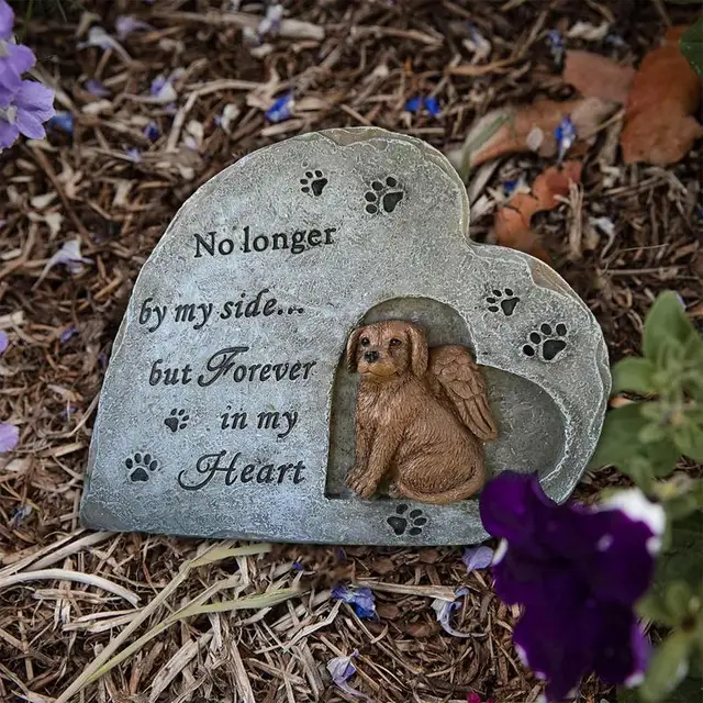 Pet Memorial Stone Gyanta Személyre Szabott Kedvtelésből Tartott Ajándékok Sírkő Sírjelző A Temető Kerti Plakk - Image 3