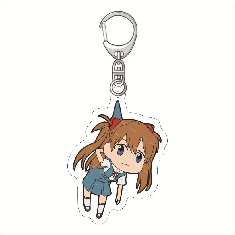 Eva New Century Evangelion Ikari Shinji Acryl-Schlüsselanhänger, Niedlicher Taschenanhänger, Geschenk-Schlüsselkette, Souvenir für Freunde, Kingring, Süß – Detail 5
