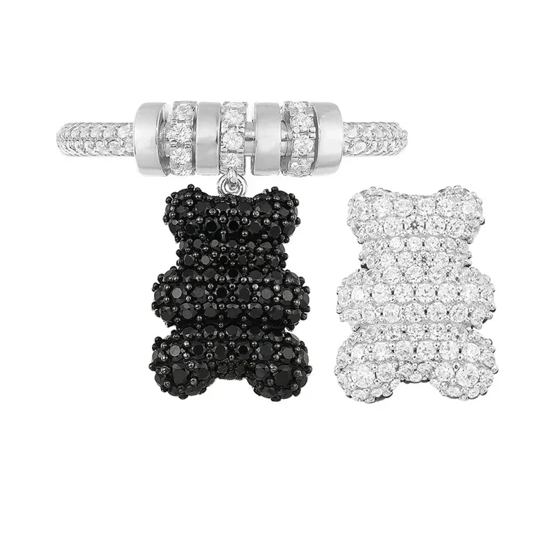 High-Quality Sterling Silver Bear Series Earrings - Fashionable and Exquisite Jewelry Gift