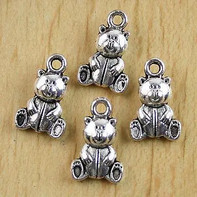 

20pcs 16x10mm Tibetan silver color crafted bear charms H0123
