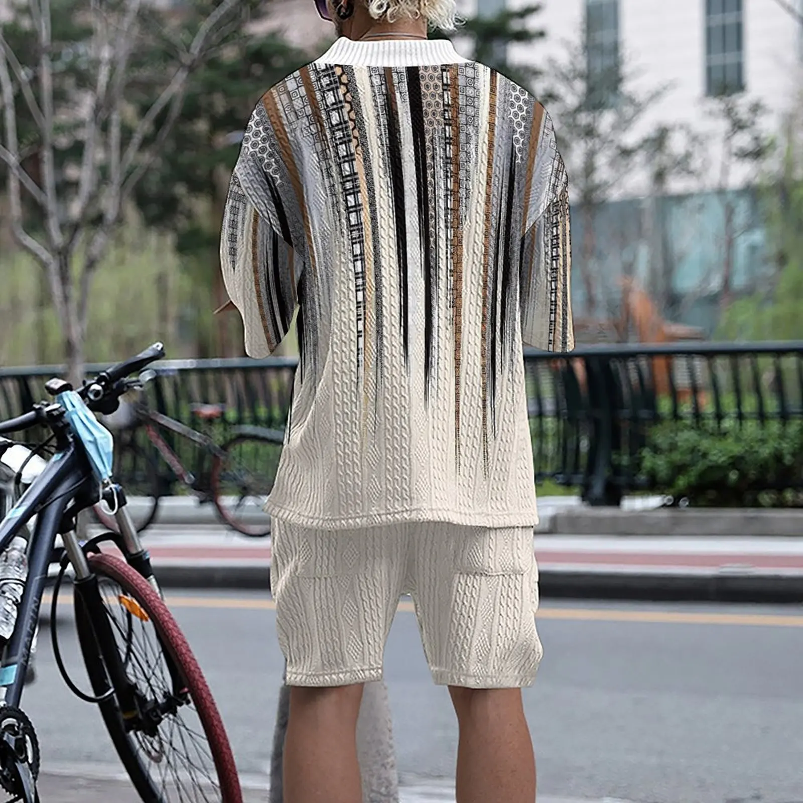 2024 New European-style Men's Set Summer Lion King 3D Printed Men's Clothing Casual Half-sleeve T-shirt And Shorts Two-piece Set