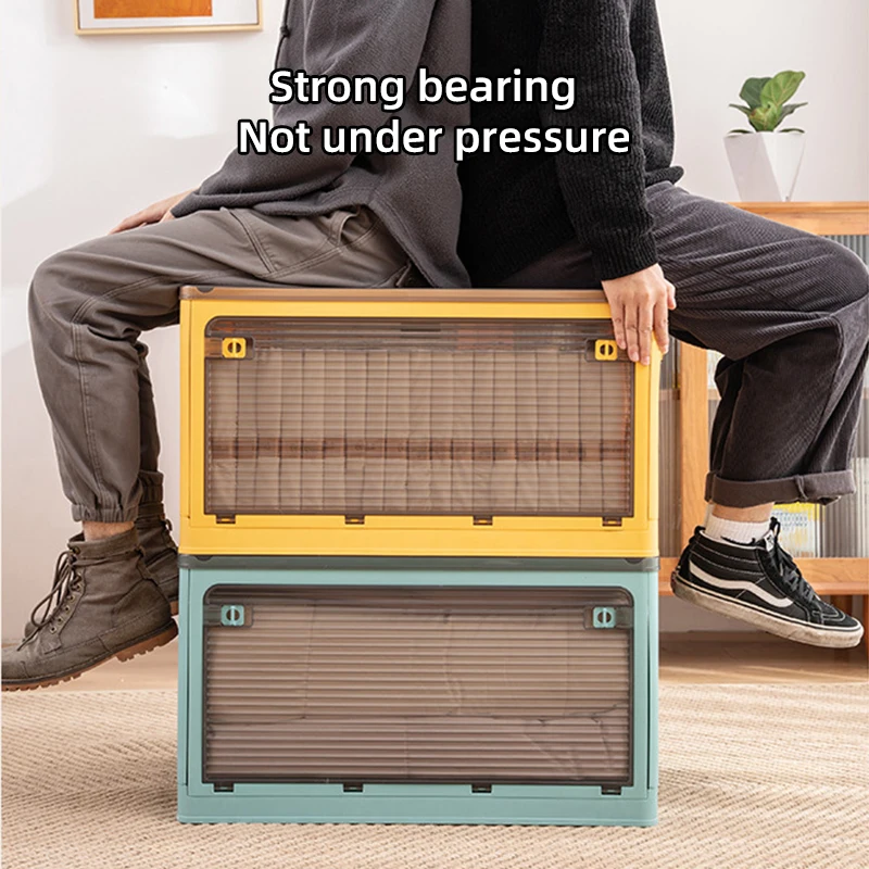 

1pc Storage Box Household Clothes Quilt Foldable Plastic Transparent Wardrobe Storage Toys Clothing Organising Boxes