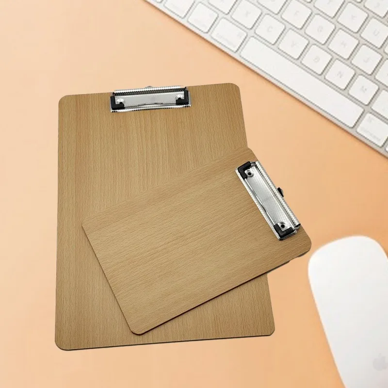 1PC Thickened A4 A5 Wooden Board Clip Wooden Writing Mat Board Test Paper Data Folder Simple And Practical Clip Writing Clipboard