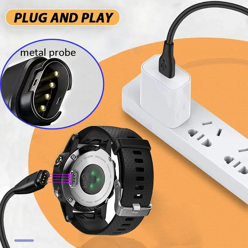Enhanced USB Charging Cable with Charger Dock - 1M/3.3FT, Universal Compatibility