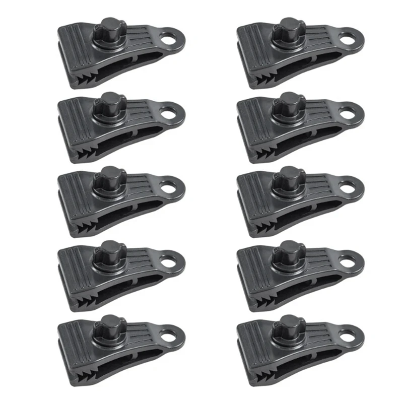 10Pcs Tarp Clips Heavy Duty Lock Grip Tarp Clamps Pool Cover Clips Tent Fasteners Holder For Awnings Outdoor Camping Durable