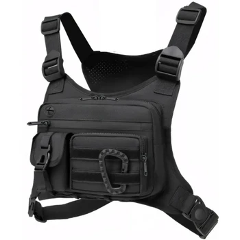 Borsa da petto per uomo e donna, gilet tattico per corsa, ciclismo, borsa da petto EDC per sport e allenamenti
