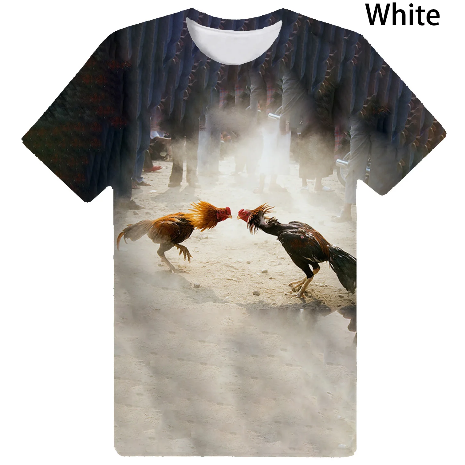 

New Rooster 3D Print Summer Men's Round Neck T-shirt Casual Short Sleeve Oversized T Shirt Fashion Streetwear Trend Men Clothing