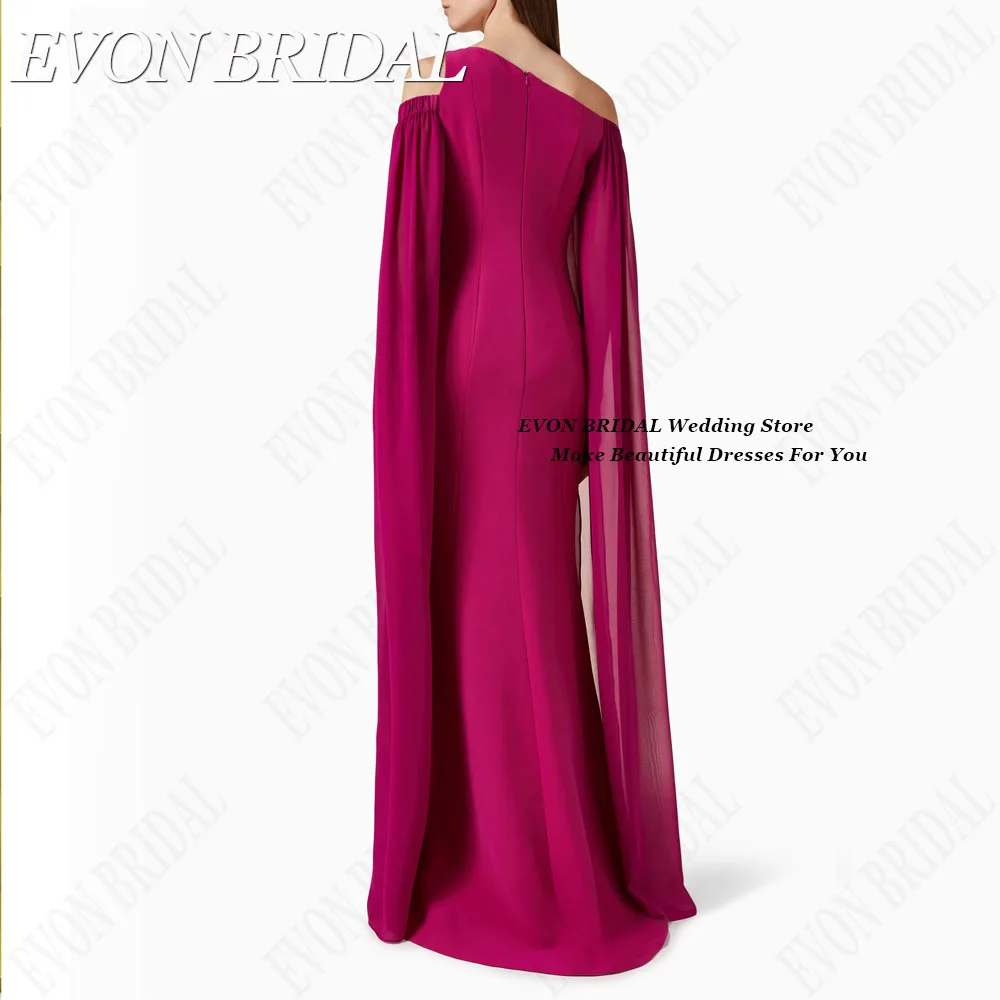 EVON BRIDAL Celebrity Evening Dresses Satin Mermaid Dubai Formal Occasion Dresses Sweep Train Long فساتين للمناسبات الخاصة 2