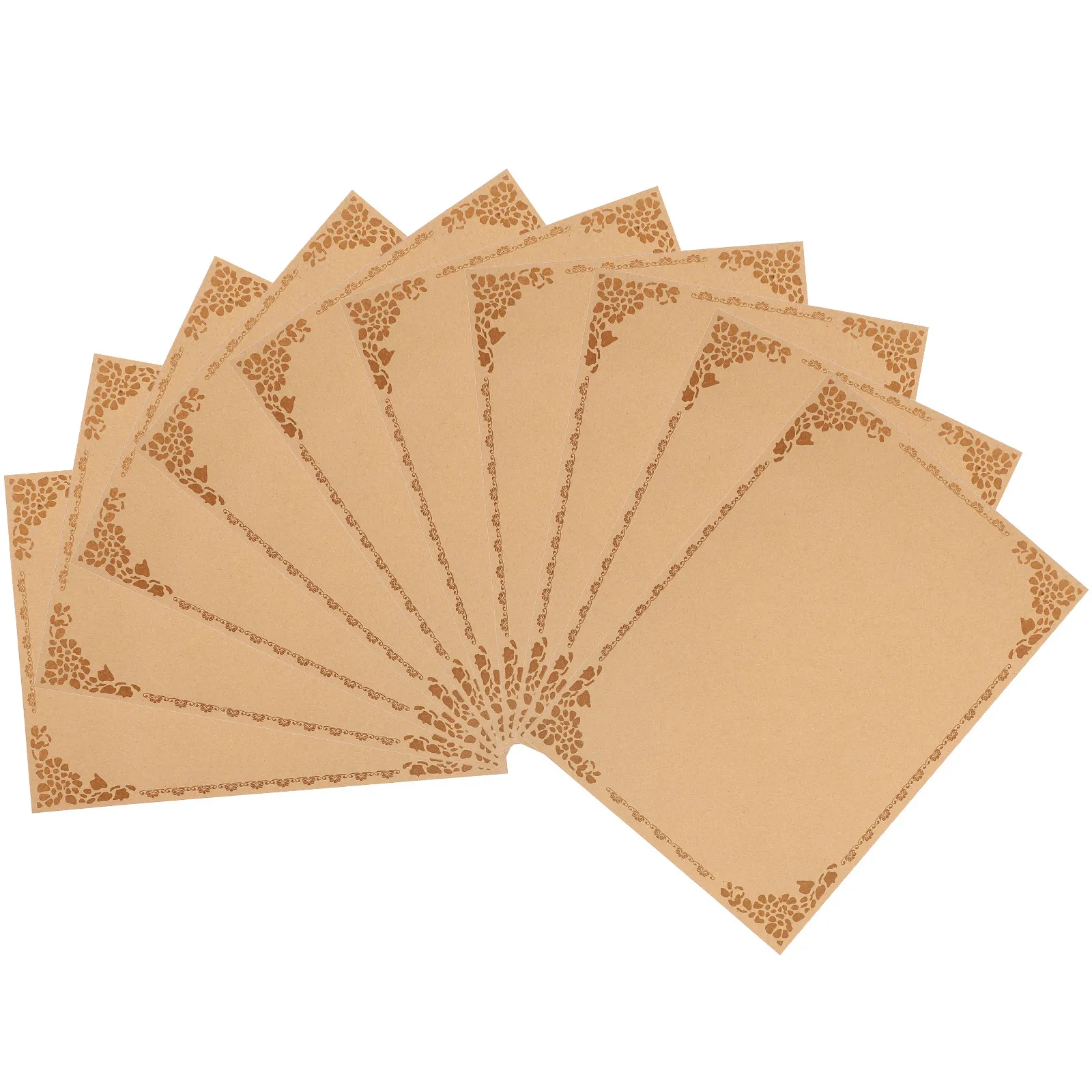 10Pcs 빈 인증서 용지 A4 디플로마 상장 시트 학교 사무실 인증서 상장 인증서용 쓰기 가능 인쇄용 용지