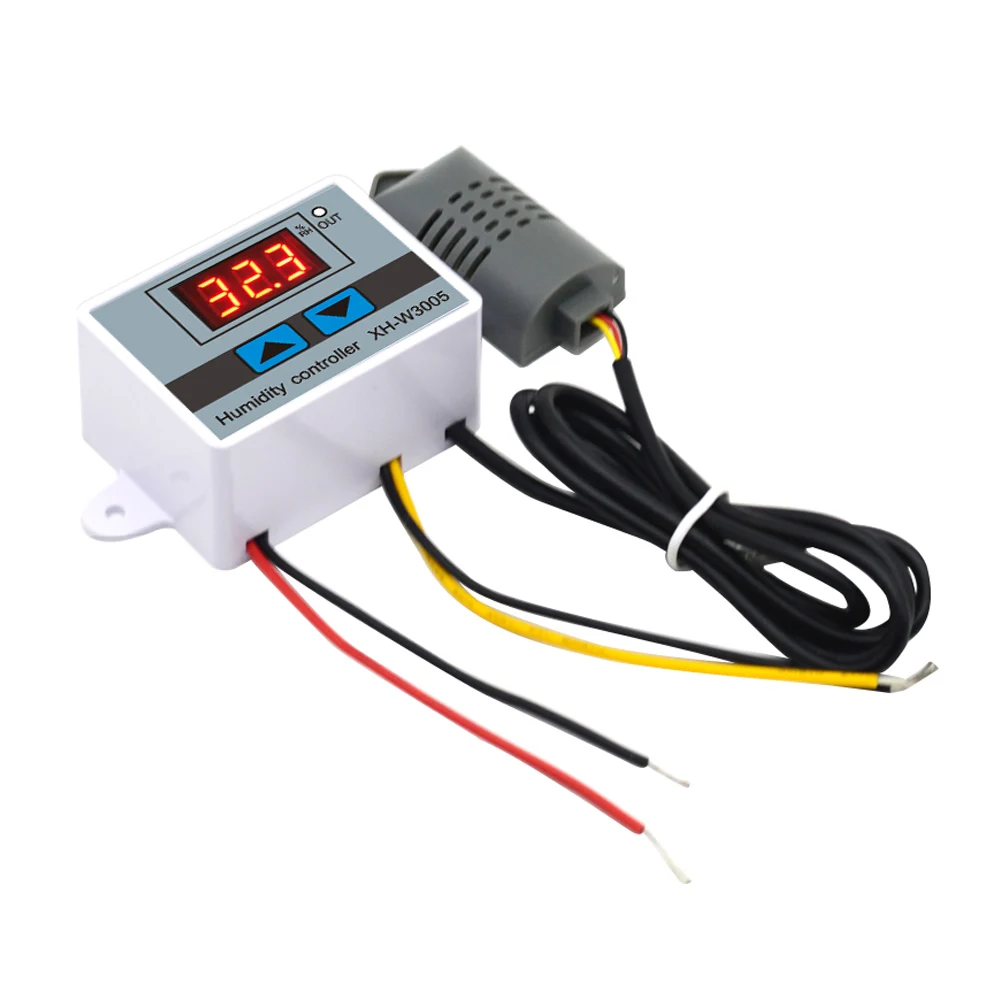 

XH-W3005 Digital Word Humidity Controller W3005 1500W AC110-220V 10A Regulator Humidity Sensor 00%-99%RH Moisture Range