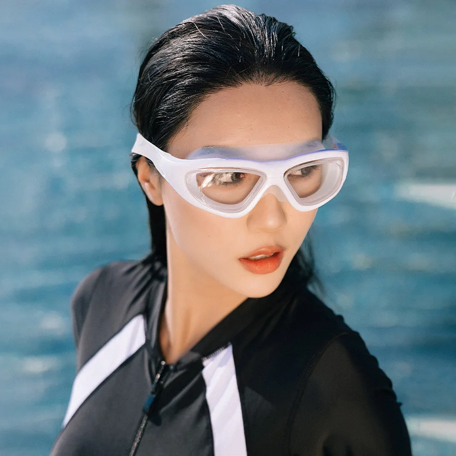 Professional Swimming Goggles Waterproof Plating Clear Double Anti-fog Swim Glasses Anti-UV Men Women Eyewear with Case 2