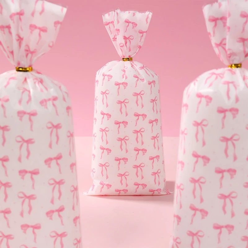 Rosa Schleife Thema Geburtstag Party Supplies Einwegteller Tassen Serviettenschleife Party Dekor Babyparty Mädchen Rosa Schleife Partyzubehör – Detail 40