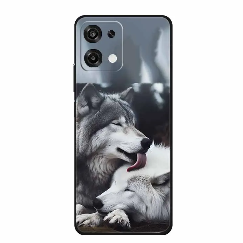 Slim Black Silicone Soft Phone Case with Colorful Design – Durable Back Cover