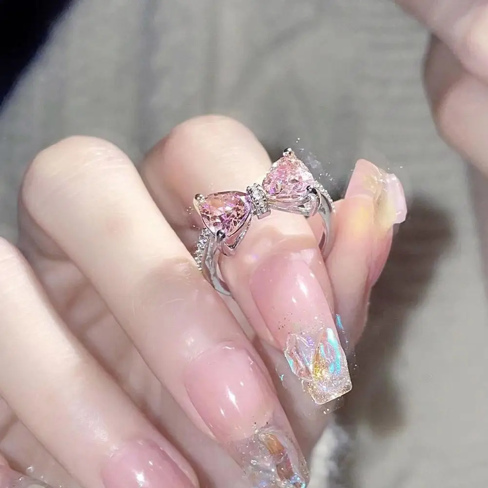 وصل رومانسية جميلة الوردي Bowknot تصميم أنثى مجوهر...