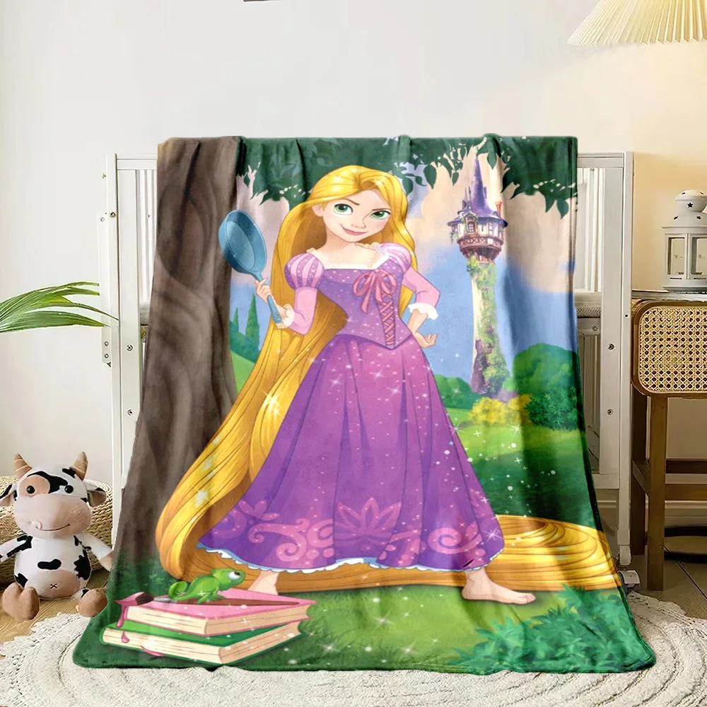 31 Style Disney Tangled Rapunzel Princess Flannel Blanket Cartoon Baby Girl Throw Soft Fluffy Blankets Warm Home Sofa Decor Gift