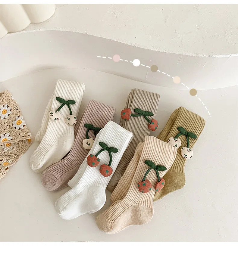 Korean Cute Baby Girls Tights Cotton Knitted Leggings Pineapple Baby Pantyhose Newborn Girls Pantyhose Kids Fishnet Stockings