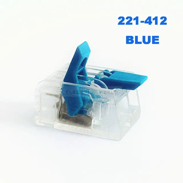 Wire Connector SPL 212 plug in waterproof connector Compact electrical fast connection Universal Terminal Block power connector 21-412-blue