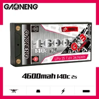 Upgraded 140c GNB 7.6v 4600mAh Lipo Battery For RC Racing Cars Four Drive Off-Road Spare Parts HV 2s Battery 2