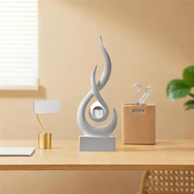 Sculpture Abstraite à Collectionner, Figurine de Bureau, Statue d'Art en Résine pour Salon, Maison, Meuble TV, Décorations de Centre de Table 3