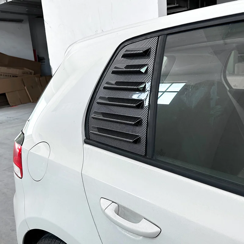 For VW Golf 6 MK6 GTI R GTD 2008-2012 Car Rear Side Window Louver Air Vents Windshield Decoration Cover