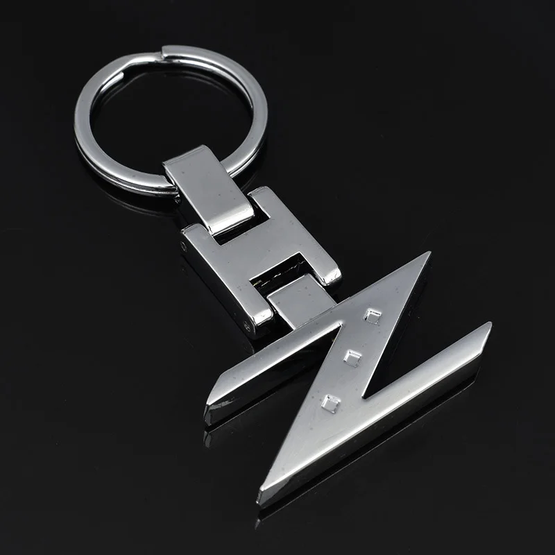 Z Style Car Key Chain Ring Chrome Finishing For Nissan 280ZX 300ZX 350Z 370Z Z Car Key Ring Keychains Chrome Keyring