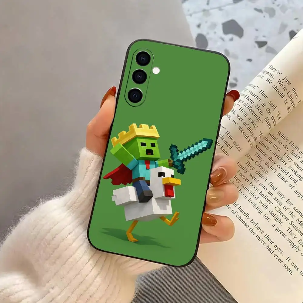 G-Green P-Pixel M-Monster C-Creeper 전화 케이스 삼성 갤럭시 A73,A72,A71,A70,A53,A52,A51,기타 소프트 블랙 커버