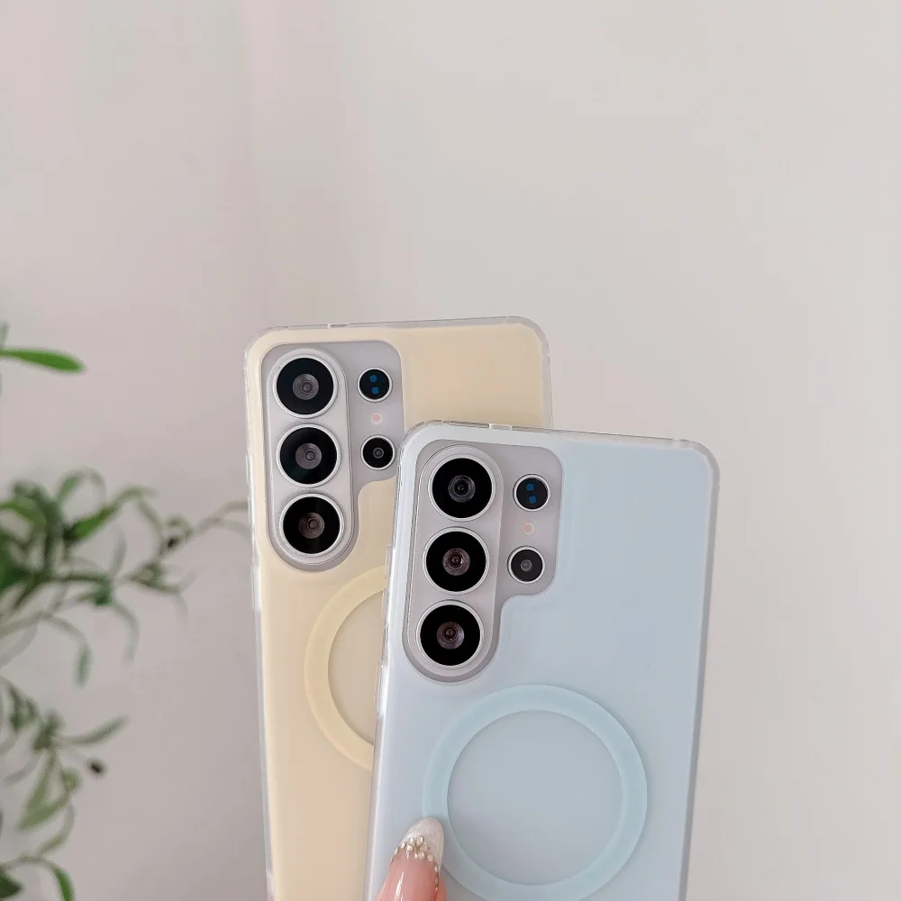 Candy Color Matte Magnetic Phone Case with Magsafe Wireless Charging Compatibility