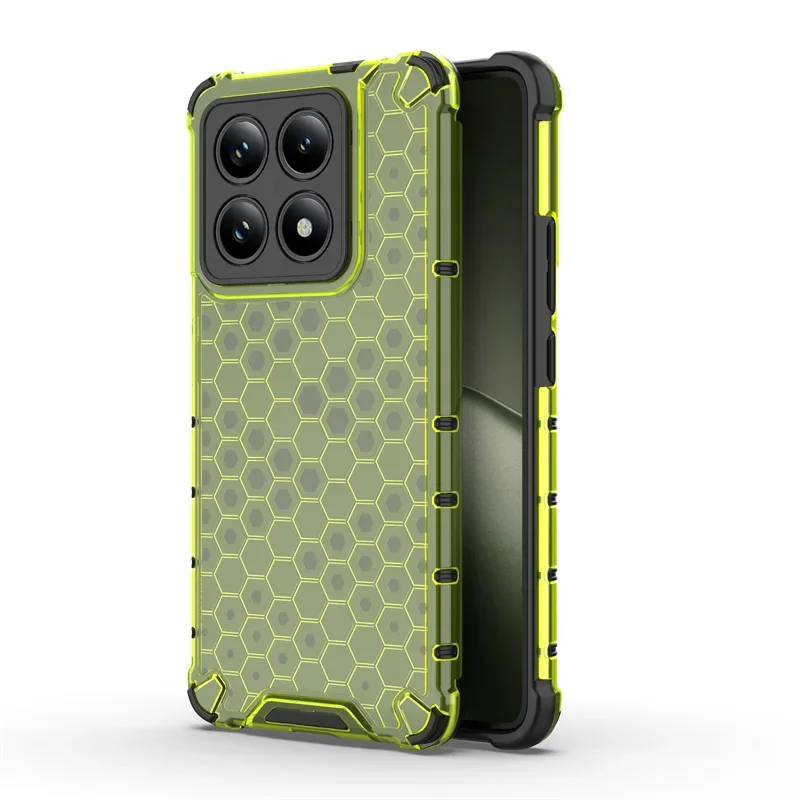 Honeycomb Clear Shockproof Hybrid TPU Transparent Anti-Fall Phone Case