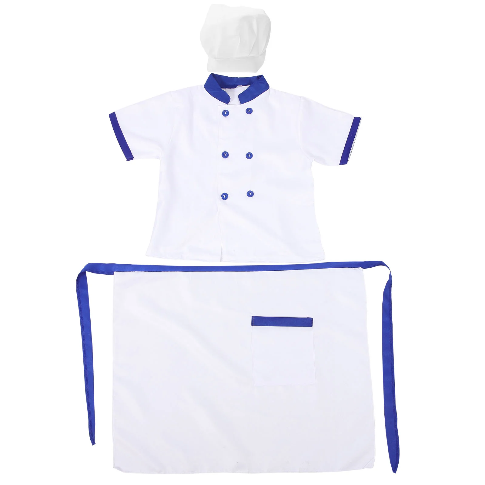 

1 Set Toddler Chef Costume Kids Apron Chef Hat Chef Short Sleeve Jacket Cosplay Chef Outfit