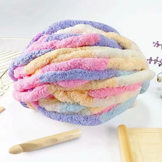 Chunky Chenille Yarn Gauge 7 Super Bulky Yarn for Arm Knitting Scarf  Crochet - AliExpress