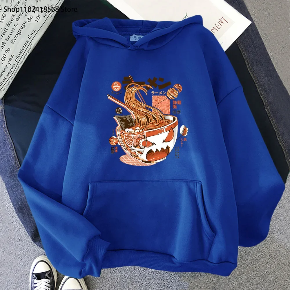 X-ray Great Ramen Hoodies Cartoon Funny Graphic Sweatshirts with Hooded Japanese Style Casual Harajuku Winter Women/Men Pullover