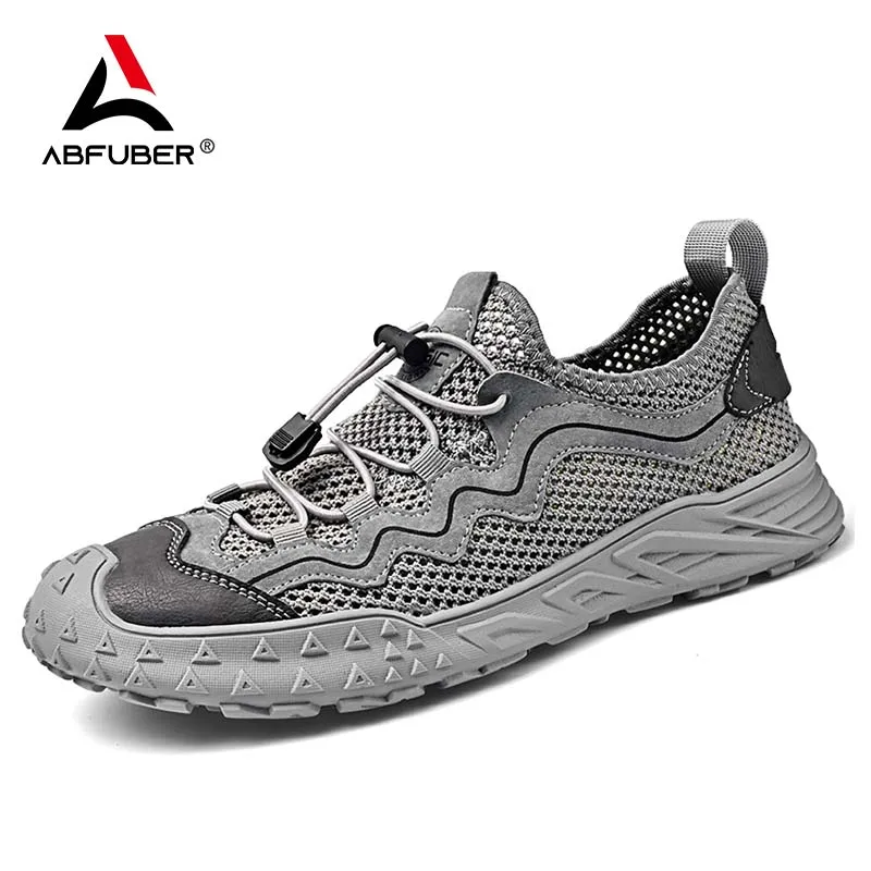 

2024 Summer Outdoor Men Sneakers Breathable Slip On Loafers Men Casual Shoes Antiskid Mesh Men Shoes Waterproof Walking Zapatos