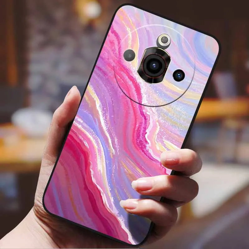 Cartoon Anime Shockproof Protective Phone Case - Black Bumper Cover